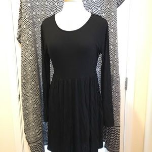 Long sleeve black minidress